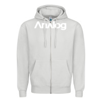 Dove Grey analog Zipper Hoodie - artisFamous