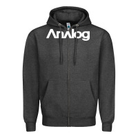 Charcoal Heather analog Zipper Hoodie - artisFamous