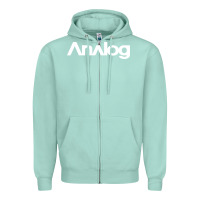 Seafoam analog Zipper Hoodie - artisFamous