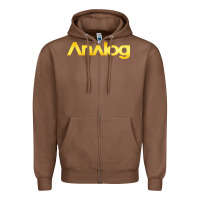 Chestnut analog Zipper Hoodie - artisFamous