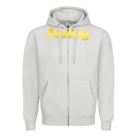 Dove Grey analog Zipper Hoodie - artisFamous