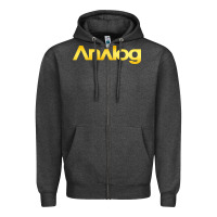 Charcoal Heather analog Zipper Hoodie - artisFamous