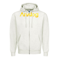 Oatmeal Heather analog Zipper Hoodie - artisFamous