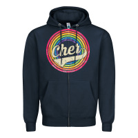 Navy cher Zipper Hoodie - artisFamous