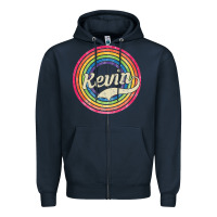 Navy kevin Zipper Hoodie - artisFamous