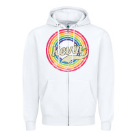White kevin Zipper Hoodie - artisFamous