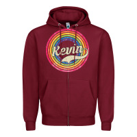 Burgundy kevin Zipper Hoodie - artisFamous