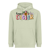 Matcha Happy Easter With Cross Heavyweight Hoodie - RanaPortraitStore