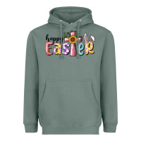 Sage Happy Easter With Cross Heavyweight Hoodie - RanaPortraitStore