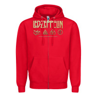 Red classic Zipper Hoodie - artisFamous