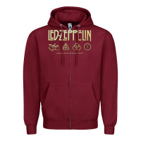 Burgundy classic Zipper Hoodie - artisFamous