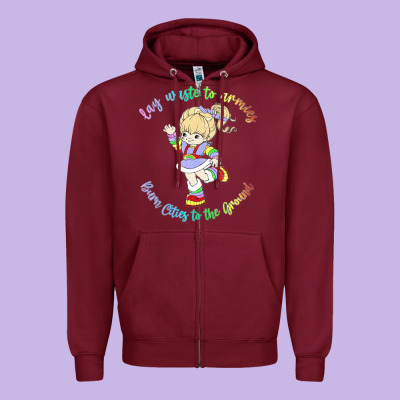 Rainbow Brite Badass   Rainbow Brite Zipper Hoodie Designed By Artisfamous