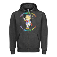 Charcoal Heather rainbow brite badass   rainbow brite Zipper Hoodie - artisFamous