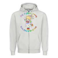 Dove Grey rainbow brite badass   rainbow brite Zipper Hoodie - artisFamous