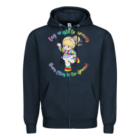 Navy rainbow brite badass   rainbow brite Zipper Hoodie - artisFamous