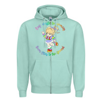 Seafoam rainbow brite badass   rainbow brite Zipper Hoodie - artisFamous