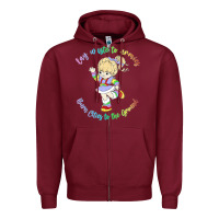 Burgundy rainbow brite badass   rainbow brite Zipper Hoodie - artisFamous
