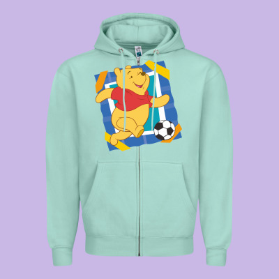 Winnie The Pooh Zipper Hoodie Designed By Artisfamous