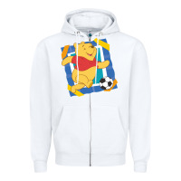 White winnie the pooh Zipper Hoodie - artisFamous