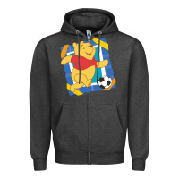 Charcoal Heather winnie the pooh Zipper Hoodie - artisFamous