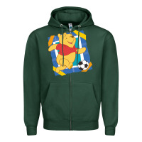Sports Green winnie the pooh Zipper Hoodie - artisFamous