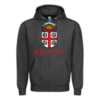 Charcoal Heather brown university Zipper Hoodie - artisFamous