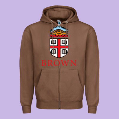 Brown University Zipper Hoodie Designed By Artisfamous