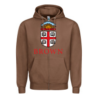 Chestnut brown university Zipper Hoodie - artisFamous