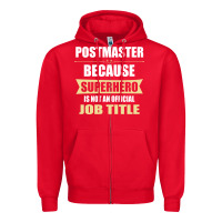 Red gift for superhero postmaster Zipper Hoodie - artisFamous