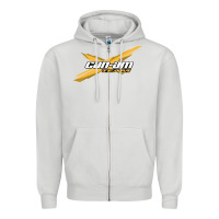 Dove Grey can am team Zipper Hoodie - artisFamous