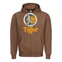 Chestnut The Tiger Zipper Hoodie - artisFamous