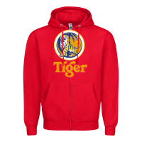 Red The Tiger Zipper Hoodie - artisFamous