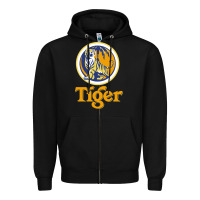 Black The Tiger Zipper Hoodie - artisFamous