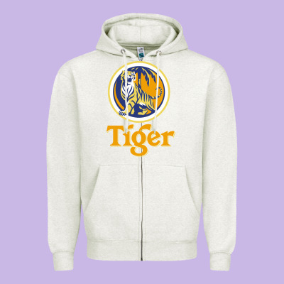 The Tiger Zipper Hoodie Designed By Artisfamous