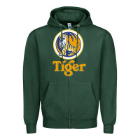 Sports Green The Tiger Zipper Hoodie - artisFamous