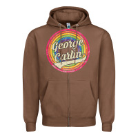 Chestnut george carlin   retro rainbow faded style Zipper Hoodie - artisFamous