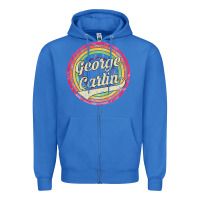 True Royal george carlin   retro rainbow faded style Zipper Hoodie - artisFamous