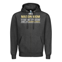 Charcoal Heather i'm a mason mom, i'm always right. mother's day gift Zipper Hoodie - artisFamous