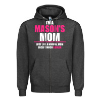 Charcoal Heather i'm a mason's  mom just like a normal mom Zipper Hoodie - artisFamous