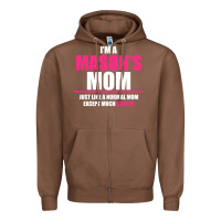 Chestnut i'm a mason's  mom just like a normal mom Zipper Hoodie - artisFamous