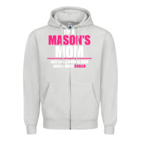 Dove Grey i'm a mason's  mom just like a normal mom Zipper Hoodie - artisFamous