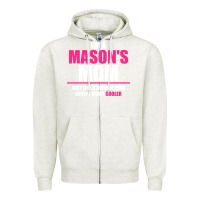 Oatmeal Heather i'm a mason's  mom just like a normal mom Zipper Hoodie - artisFamous