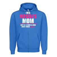 True Royal i'm a mason's  mom just like a normal mom Zipper Hoodie - artisFamous