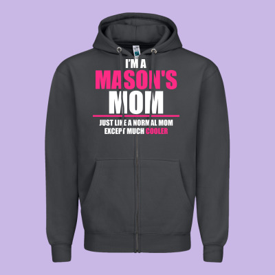 I'm A Mason's  Mom Just Like A Normal Mom Zipper Hoodie Designed By Artisfamous