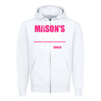 White i'm a mason's  mom just like a normal mom Zipper Hoodie - artisFamous