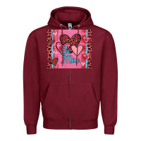 Burgundy be mine heart tumbler Zipper Hoodie - JahusDesignShop