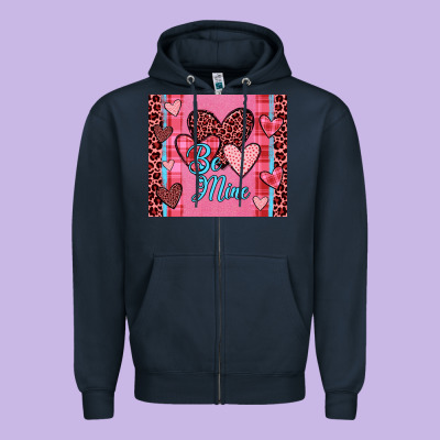 Be Mine Heart Tumbler Zipper Hoodie Designed By Jahusdesignshop