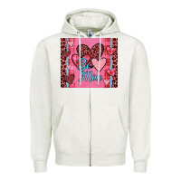 Oatmeal Heather be mine heart tumbler Zipper Hoodie - JahusDesignShop