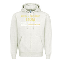Oatmeal Heather i'm a physical therapist mom, i'm always right Zipper Hoodie - artisFamous