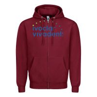 Burgundy ivoclar vivadent Zipper Hoodie - artisFamous